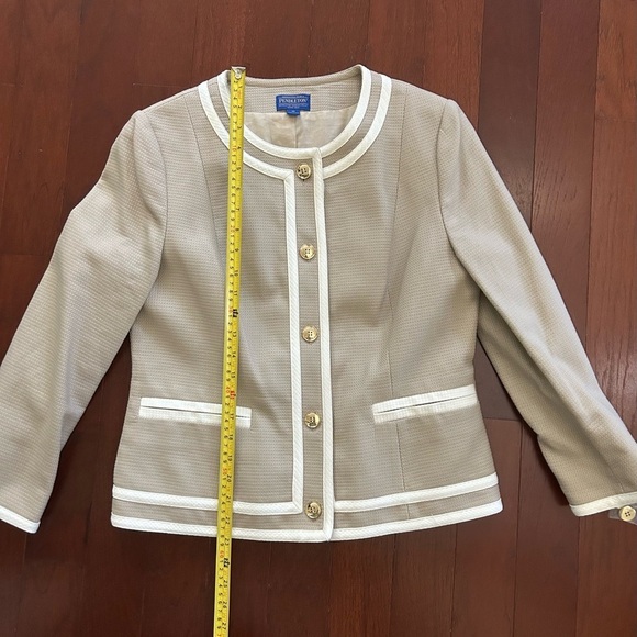 NWT Pendleton Jacket Womens Size 10 White & Tan Button Down Business Blazer - Picture 5 of 10
